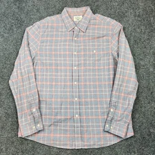 The Normal Brand Shirt Mens XL Blue Red Plaid Long Sleeve Button Front Casual