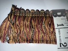 Tan Maroon Olive Green Multicolor 1.75” Brush Fringe Trim 12 Yards One Piece — photo 1