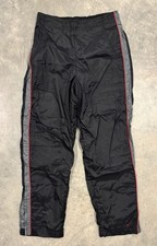 Nike Vintage Y2K Windbreaker Track Pants Lined Gray Tag Womens Small Black