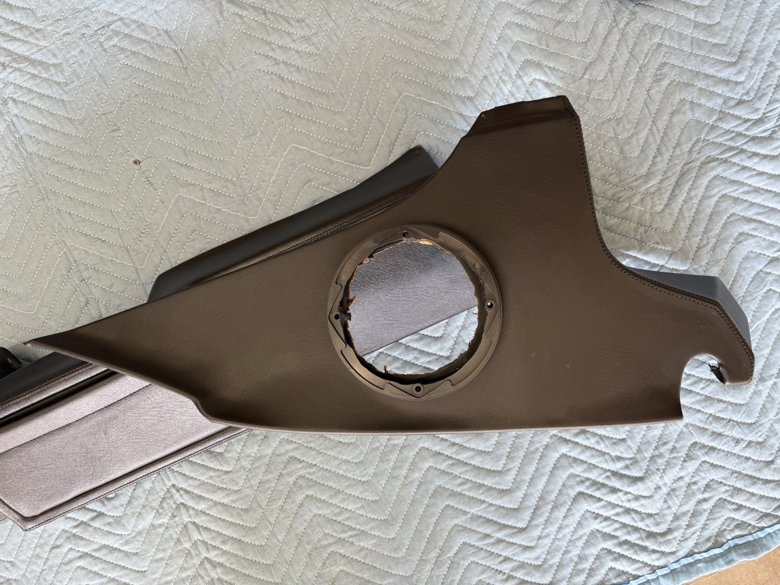Genuine Ferrari 348 Original Black Leather Rear Shelf End Caps