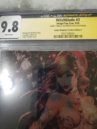 WITCHBLADE #3 CGC 9.8🔥 NYCC FOIL VIRGIN EXCLUSIVE 2024 LTD🔥SIG🔥JAIME TYNDALL - Picture 8 of 15