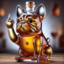Whiskey Flasche Lustig French Bulldog Glas Dekoration Geschenk 300&ndash;750ML