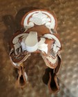 Vtg. 2 Metal Horses, Lg. one is  11"x8.25"x3", Removable Custom Saddle & Bridle — photo 5