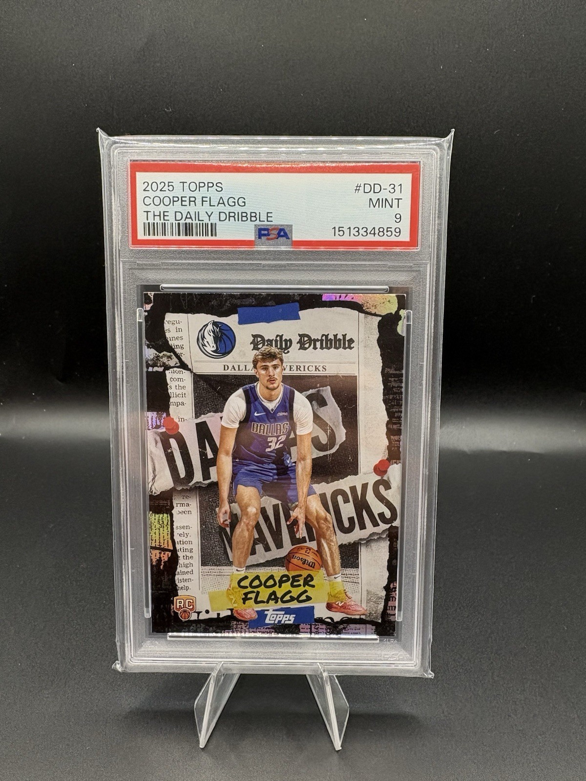 2025-26 Topps - The Daily Dribble PSA 9 Cooper Flagg #DD-31 (RC) Refractor