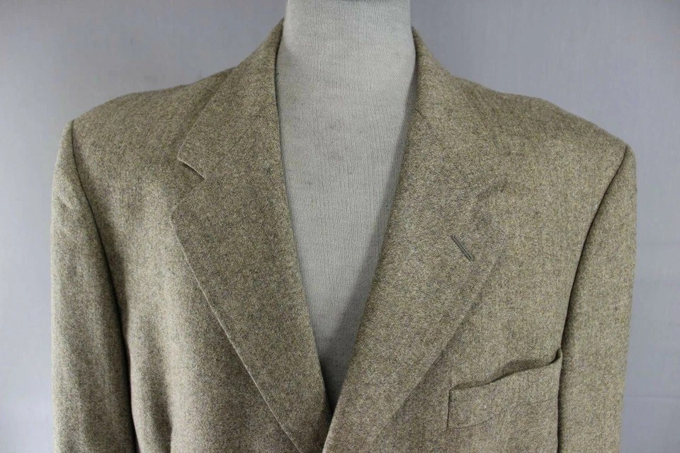 SUPERB PURE WOOL PIERRE CARDIN LIGHT BROWN TWEED JACKET 41 INCH - Image 3 of 4