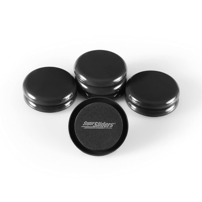 Super Sliders 2 1/2'' Round Reusable Furniture Sliders- Easily 8 Pack, Black 