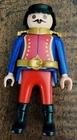 VINTAGE PLAYMOBILE ACTION FIGURINE SOLDIER BLUE SUIT RED BOOTS [1993]