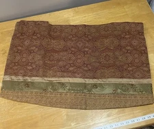 Vtg JCPenney Cordelia Valance 80x18" Floral Red Green Pink Paisley