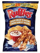 Ruffles Sour Cream  Bacon Potato Chips 245g