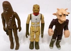 Vintage 1977-1983 Kenner Star Wars Bossk Ree Yees Chewbacca 3.75" Figure Lot