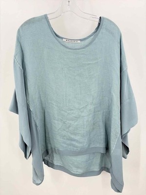 Pre-Owned Maurizio Blue Size Medium Poncho Blouse