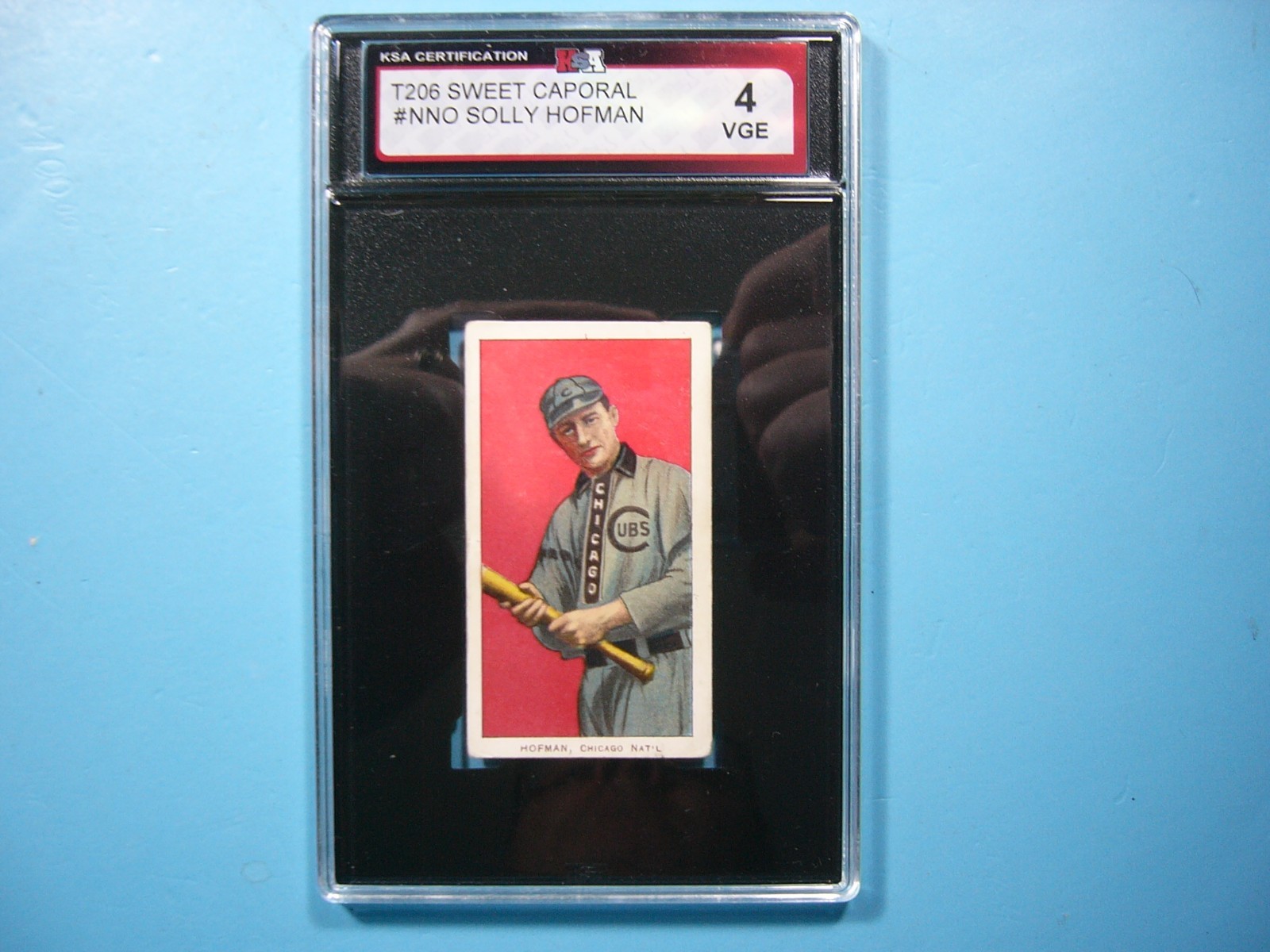 1909 T206 SWEET CAPORAL BASEBALL CARD #NNO SOLLY HOFFMAN KSA 4 VG/EX 1909/11 GL