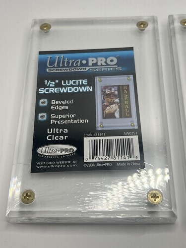 NEW Ultra Pro Screw Down Series 1/2" Lot Of 3 Card Display Case Screwdown 81141 - Picture 2 of 5