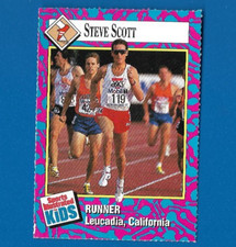 1992 SI Sports Kids STEVE SCOTT Card, 3000M Runner/Mile Track Olympics Exc. #58