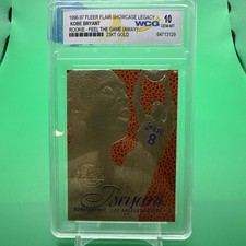 KOBE BRYANT 1996-97 FLAIR SHOWCASE LEGACY FEEL THE GAME RC 23KT GOLD WCG 10 