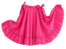 Girls Full Super Wide Skirt One Size Waist For Folkloric Dances New Handmade