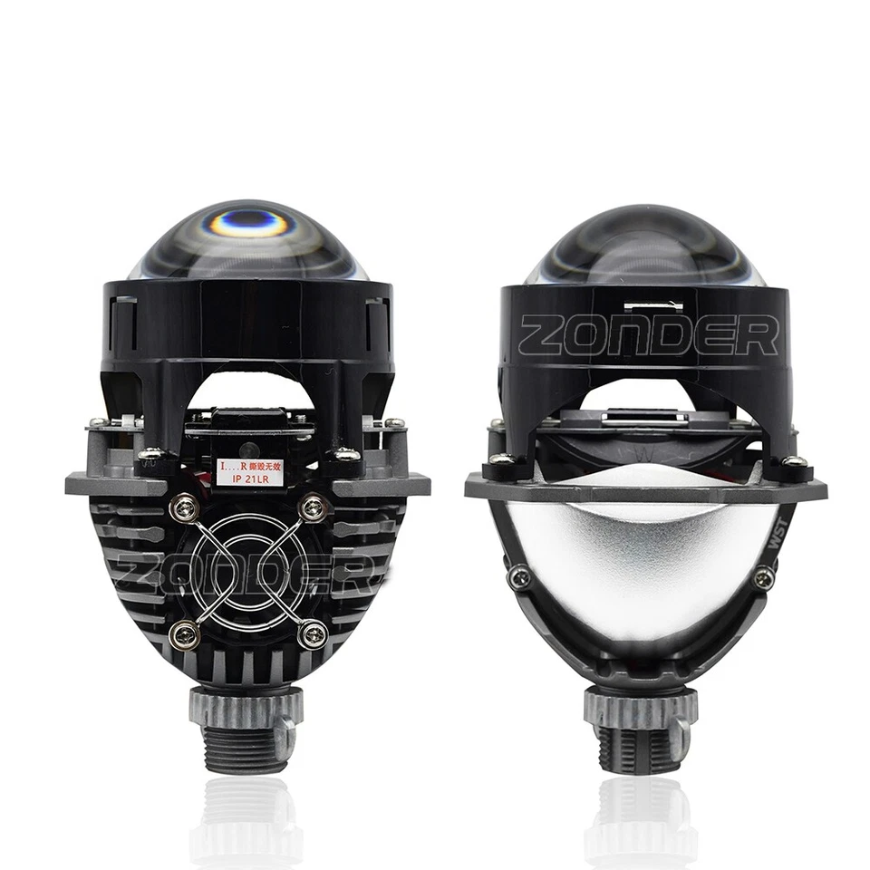 Mini Faro 2.5 pulgadas Bi LED Proyector Lente 90W Alto/Bajo Haz Retrofit Universal Foto 2 de 4