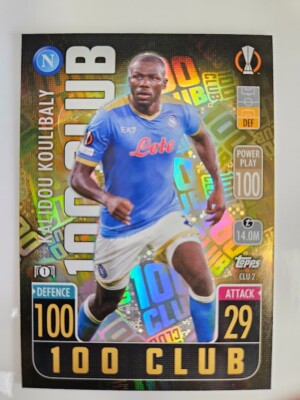 2021-22 TOPPS MATCH ATTAX 100 Club Gold Foil KALIDOU KOULIBALY SSC Napoli