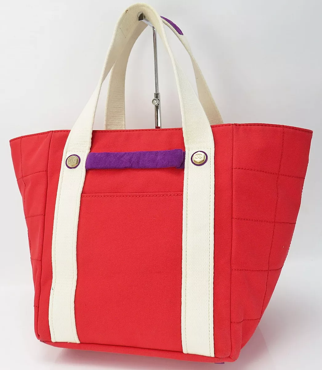 Red and white best sale purse