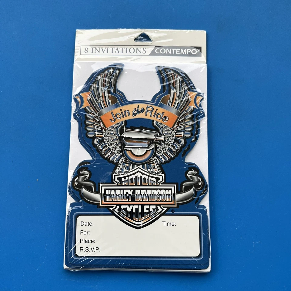 3 Packs VTG Harley Davidson Join The Ride Party 24 Invitations Envelopes - Image 2 of 4