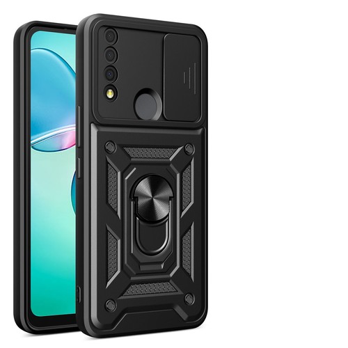 For TCL 30 XE 5G/Case Shockproof Ring Stand Phone Cover w/ Tempered Glass - Photo 11 sur 16