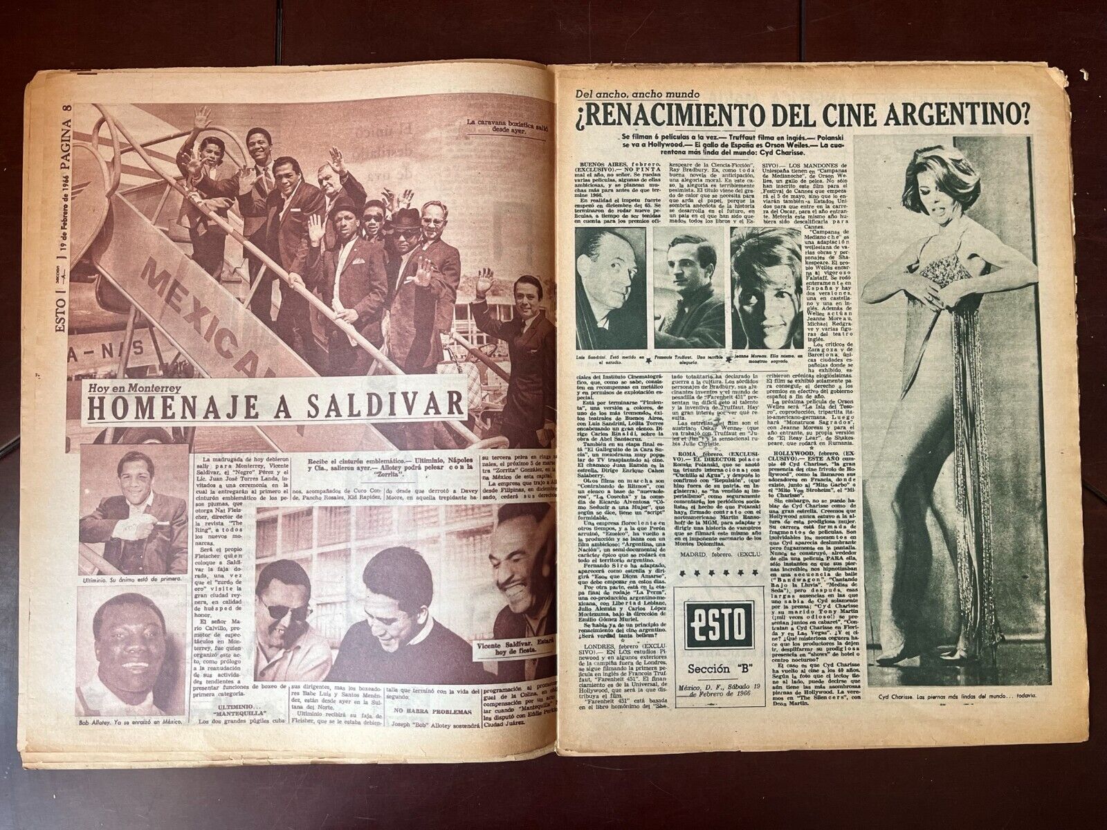 VTG Mexican Newspaper Supplement Poster MANTEQUILLA NAPOLES BOXER Boxing  70's