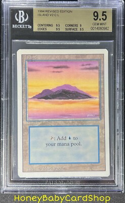 MTG 3rd Edition Revised 1994 Island (A) BGS 9.5 GEM MINT Old