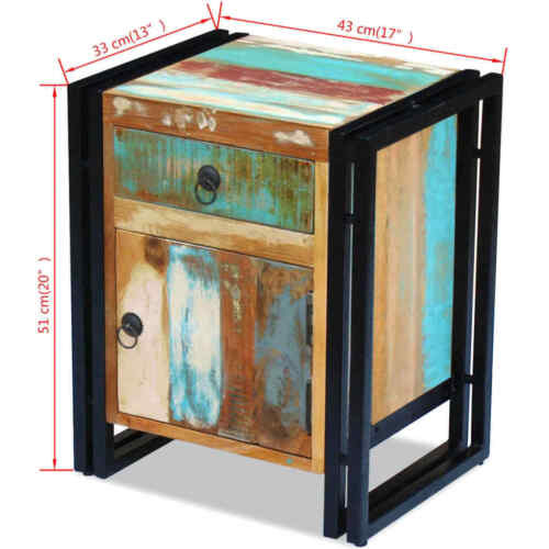 Solid Wood Bedside Table Drawers Storage Side Lamp Cabinet Bedroom Nightstand - Picture 7 of 8