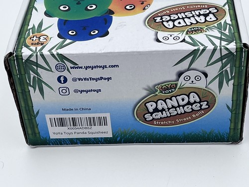 Stress Balls Squeezable Panda (4 Pack) Furry Foam Plush - Picture 4 of 14