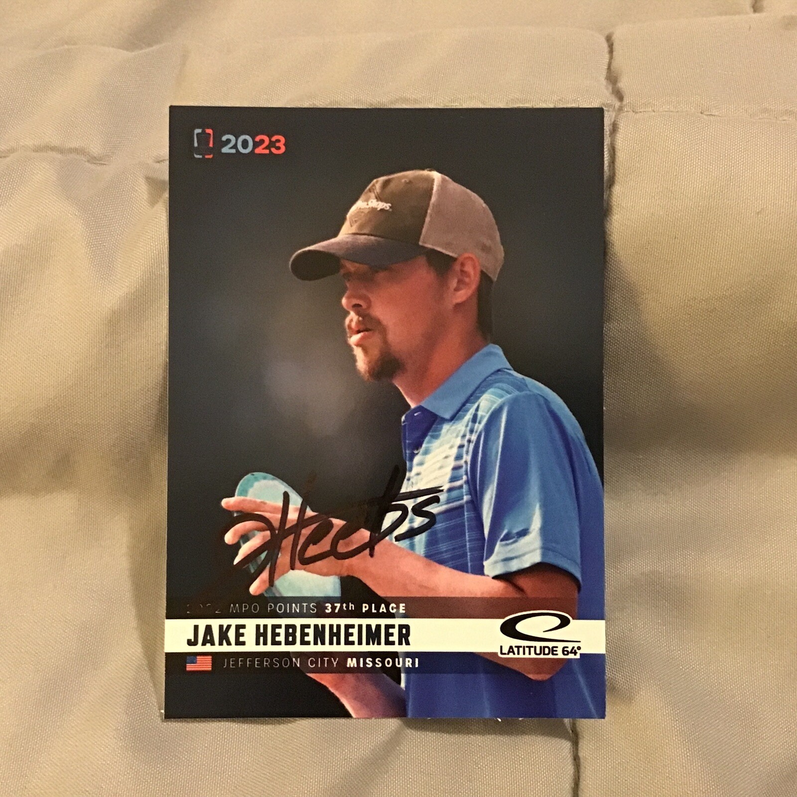 Jake Hebenheimer Signed 2023 Disc Golf Pro Tour DGPT Trading Card Auto