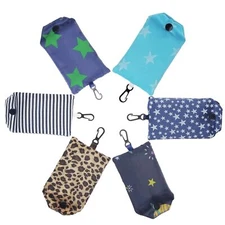 Foldable Reusable Shopping Bagstote Bags 6 Pack Grocery Bags With Hook Ecofriend