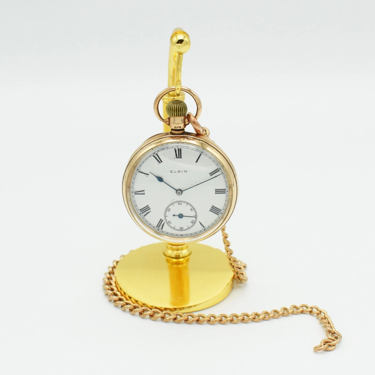 Elgin USA Antique Pocket Watch 9ct Rose Gold eBay