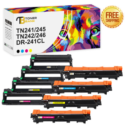 4 TONER+4 Drum Compatible with Brother TN241 DR241 DCP9022CDW HL3142CW HL3152CDW