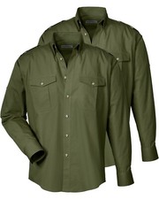 Wald & Forst Doppelpack Pilotenhemd Langarm uni Herren NEU