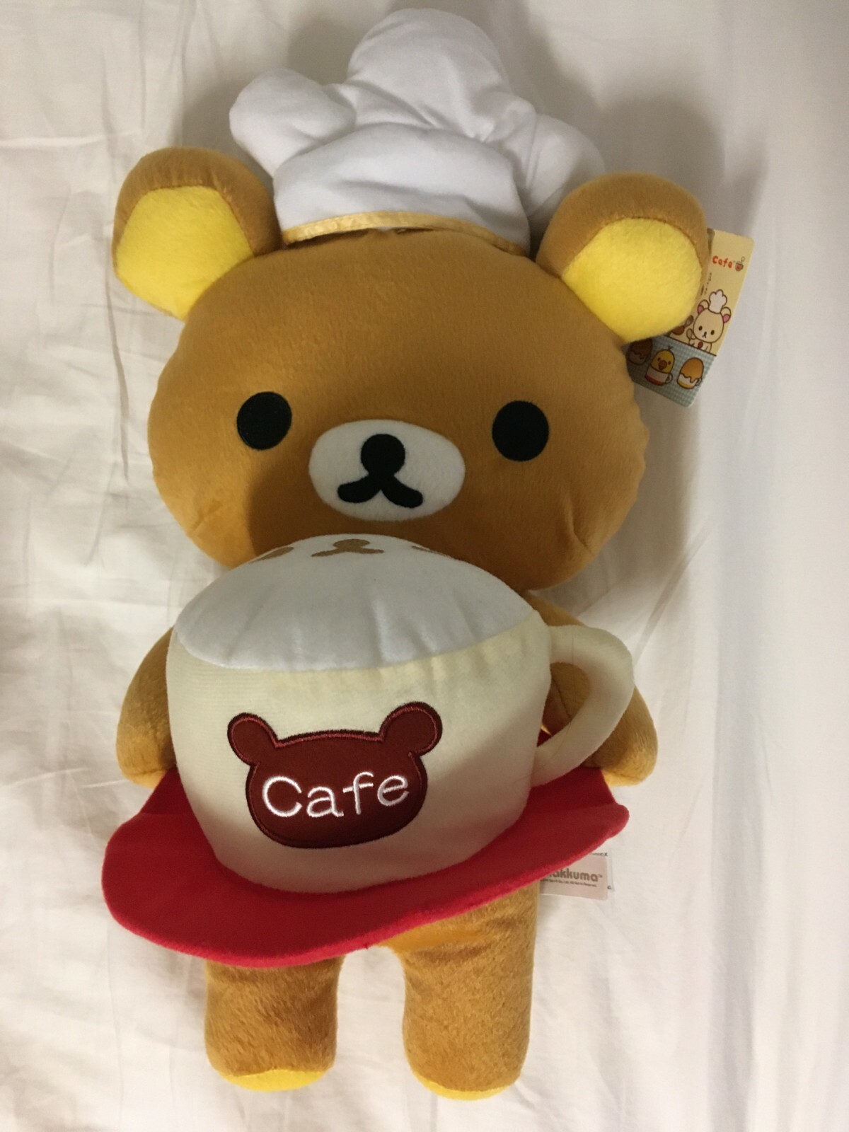 Rilakkuma Cafe Coffee Waiter Chef Brown Plush Plushy 50cm eBay
