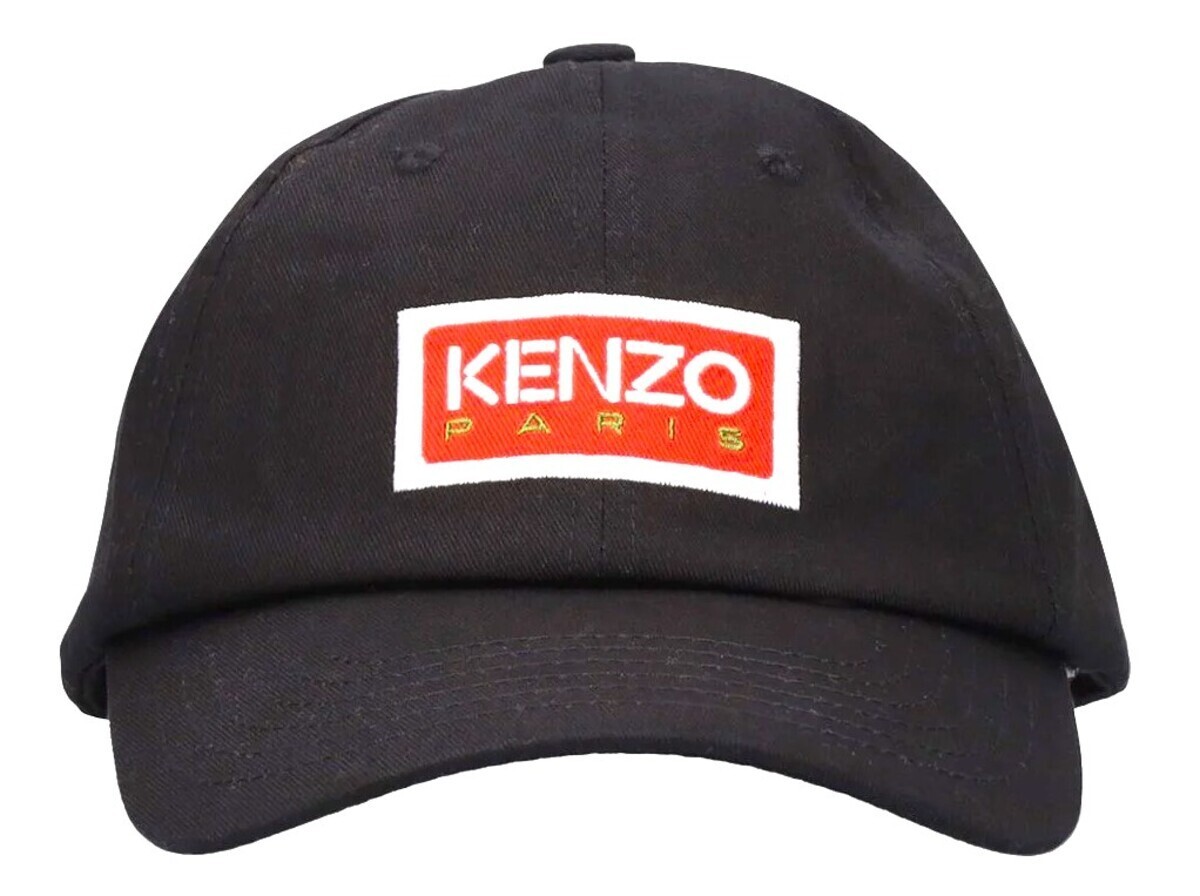 KENZO Paris 'Embroidered Logo' Unisex Baseball Cap Hat OS Black