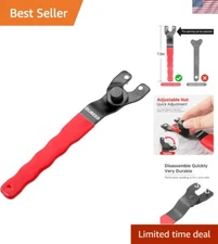 Universal Adjustable Pin Wrench for Angle Grinders - Durable & Comfortable Red