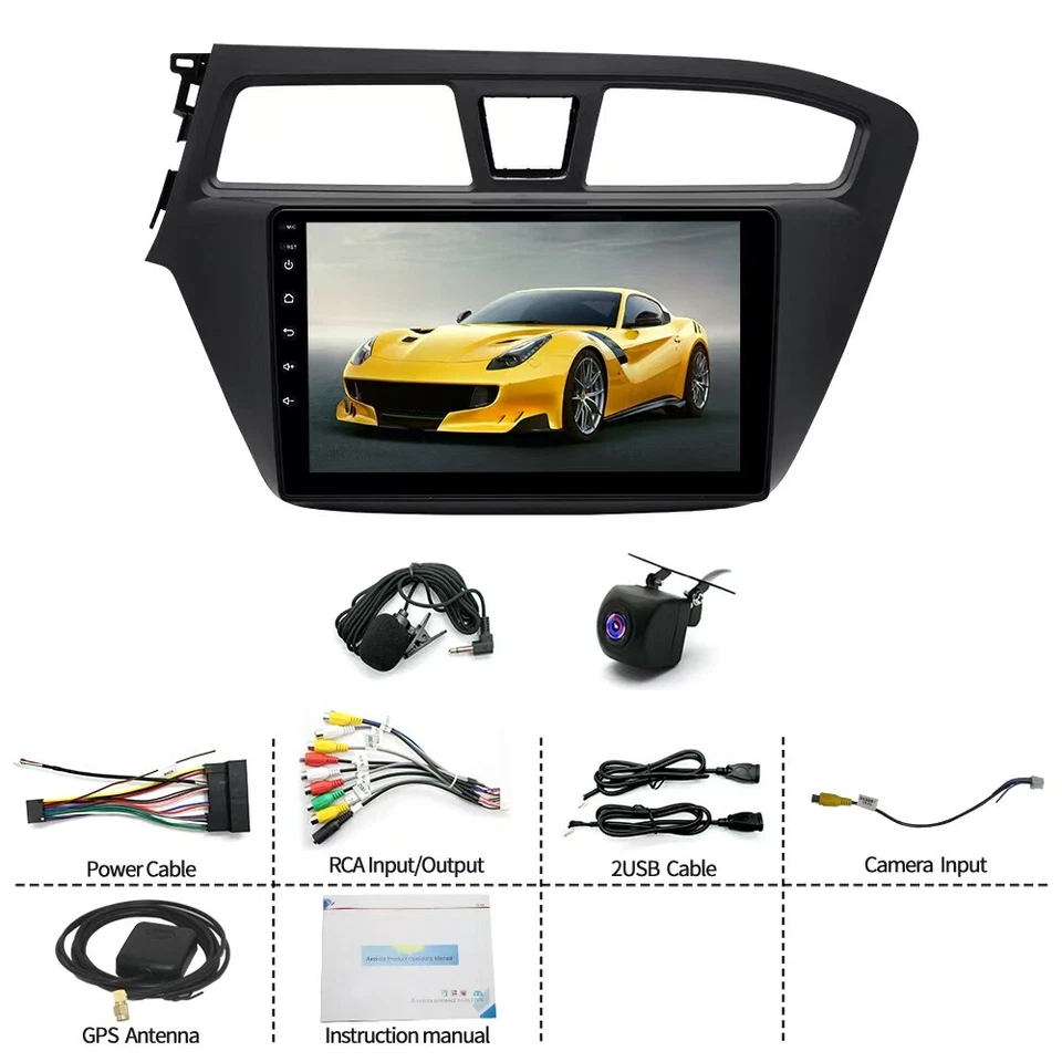 2+64G Autoradio Für Hyundai i20 2015-2018 Android 15 Apple CarPlay GPS Navi+Kam - Bild 3 von 4