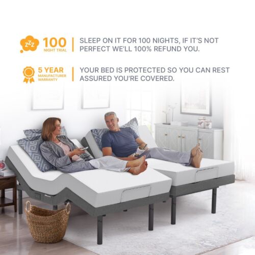 Smart Split King Adjustable Bed Frame, Adjustable King Bed Frame With Massage