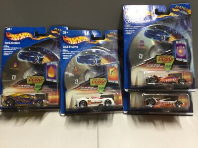 4 Hot Wheels 2001 Energy Car CD ROM cars. 3 different cars, free gift!!!!