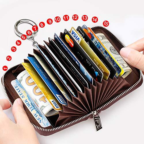 Credit Card Wallet, Zipper Card Cases Holder for Men Women, RFID Dandelion - Afbeelding 3 van 7