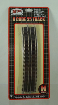 NOS Atlas N Code 55 #5 TURNOUT REVERSE CURVE N Scale Layout Accessory - 2030