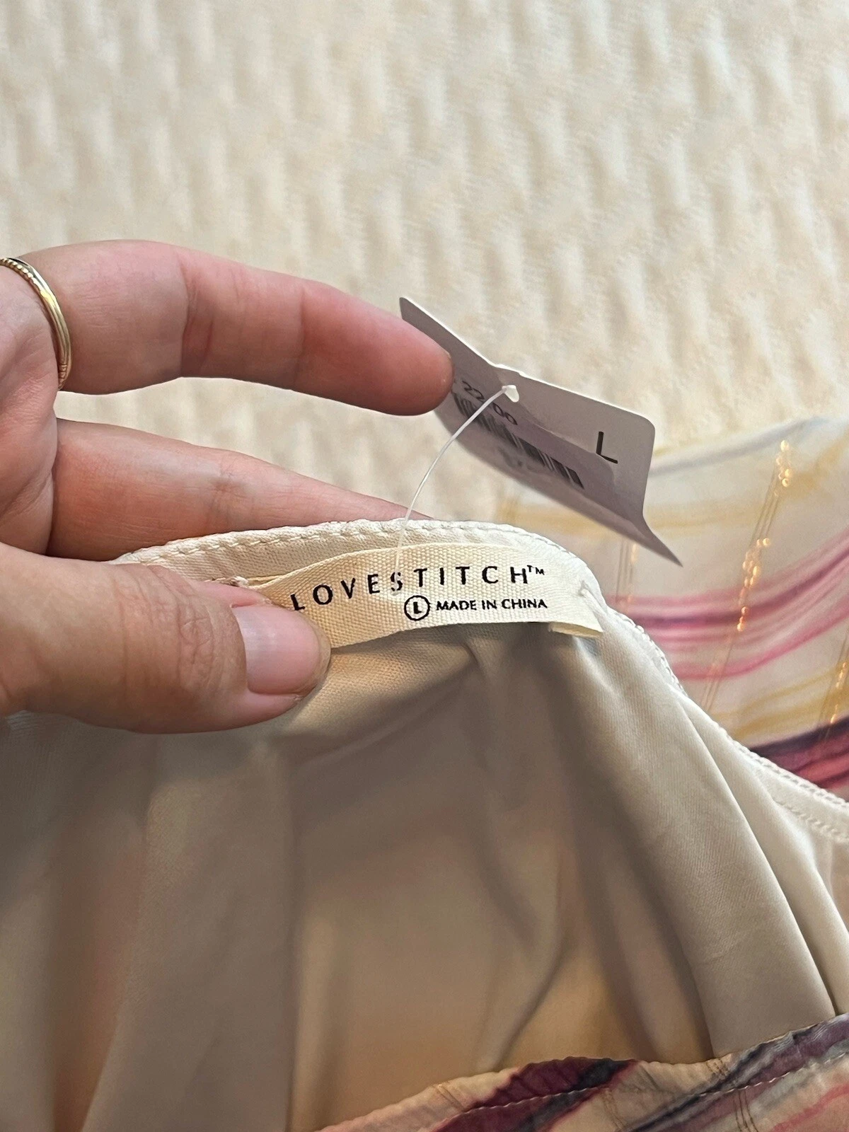 OFF WHITE Mini abito monospalla a strati Lovestitch taglia large bianco sporco prugna