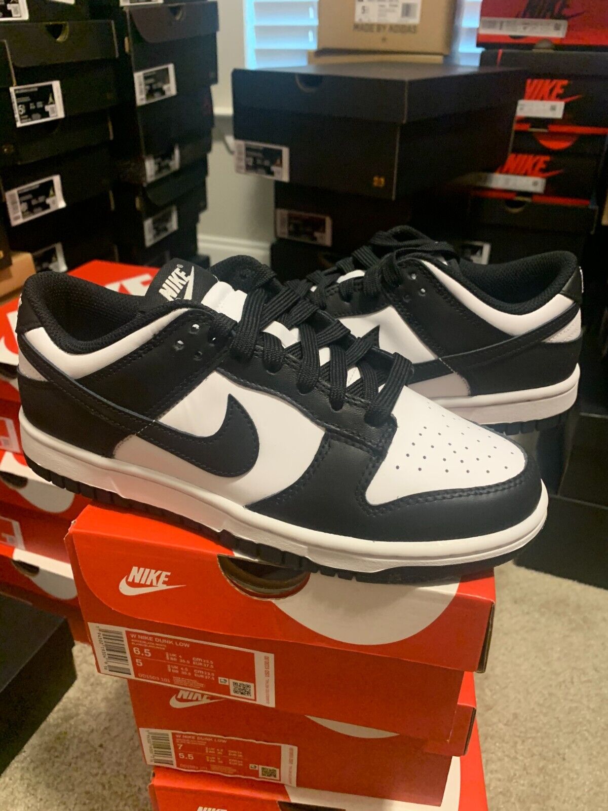 NIKE DUNK LOW BLACK WHITE PANDA WOMEN DD1503-101 SIZE 6W-10.5W 100