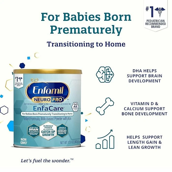 4 Fórmula en polvo Enfamil EnfaCare NeuroPro - latas de 13,1 oz - caducidad 2026+ Foto 4 de 4