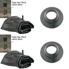 (SET OF 2) Tractor Tire Inner Tubes 6-12 6x12 6.00-12 6.00x12 Tr13 Rubber Valve