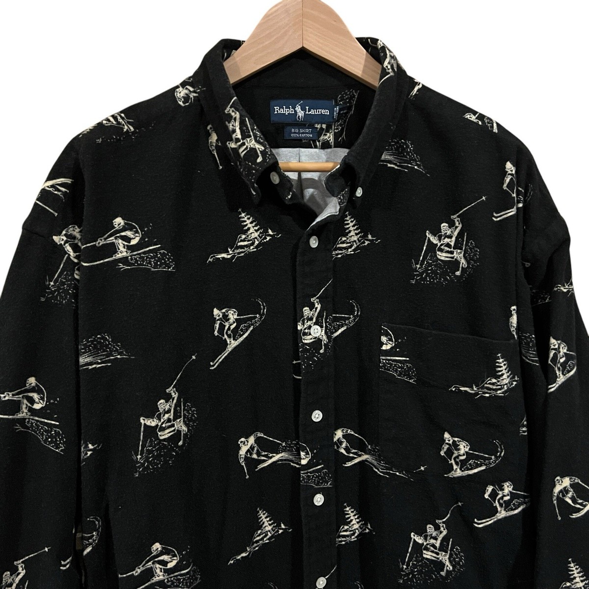 VTG 90s Polo Ralph Lauren Ski All over Print Big Shirt VTG 90s Polo Ralph Lauren Ski All over Print Big Shirt
