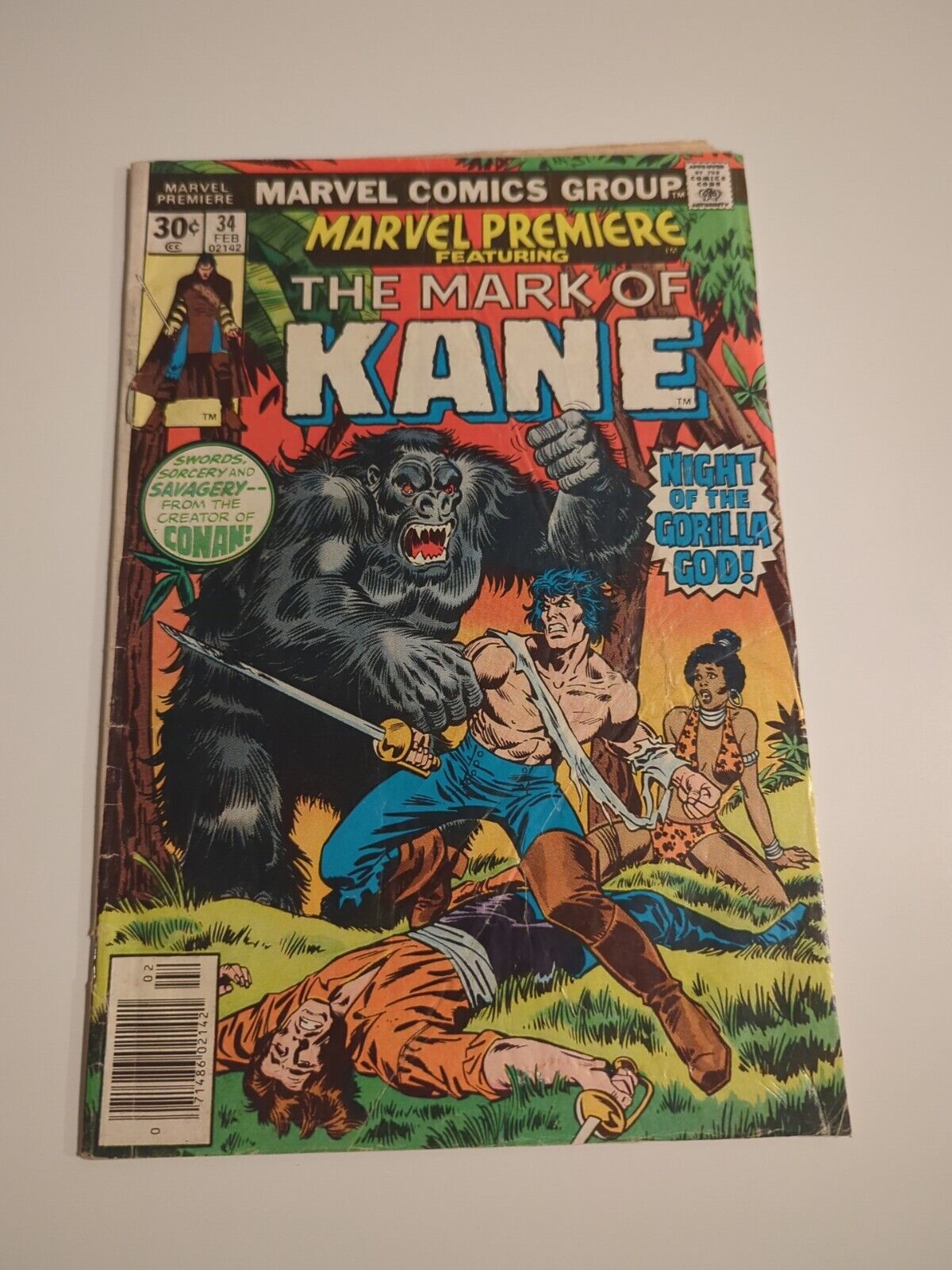 Marvel Premiere Comic Book #34 The Mark of Kane 1977 NICE COPY 