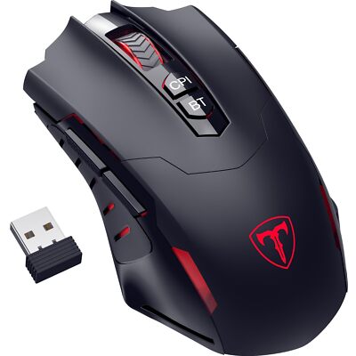 Wireless Gaming Mouse Dual Mode 8000 DPI RGB Lighting 7 Buttons for PC/Laptop