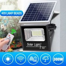 409LED 300W Outdoor Solar Light Waterproof Garden Landscape Spotlight Flood Lamp